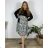 Shirt extended 3/4 long sleeve women's (L/XL/2XL ONE SIZE) ITALIAN FASHION IM423025