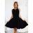 575-1 Unique dress with longer back - black