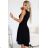 575-1 Unique dress with longer back - black