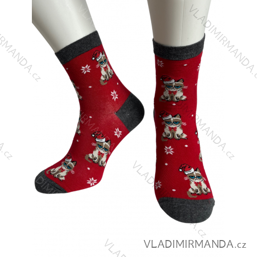 Men's socks thin (35-37, 38-40) POLISH MODA DPP23KOCKA 38-40 red