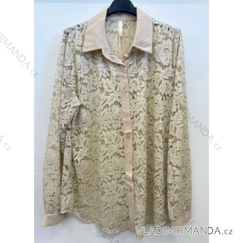 Women's Oversize Long Sleeve Shirt (S/M ONE SIZE) ITALIAN FASHION IMPSH2424663