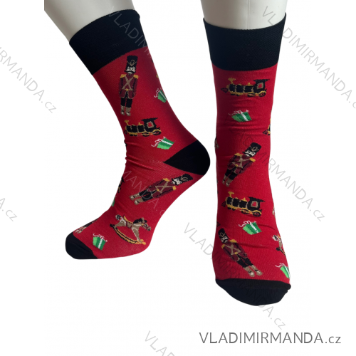 Merry Christmas Men's Socks (41-43,44-46) POLISH FASHION DPP24NUSKACEK/DR