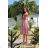 Women's strapless tulle party dress (S/M/L ONE SIZE) ITALIAN FASHION IM923001 rose old rose 34