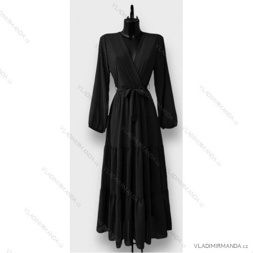 Women's Long Sleeve Summer Dress (S/M ONE SIZE) ITALIAN FASHION IMPES238990 black S/M/L