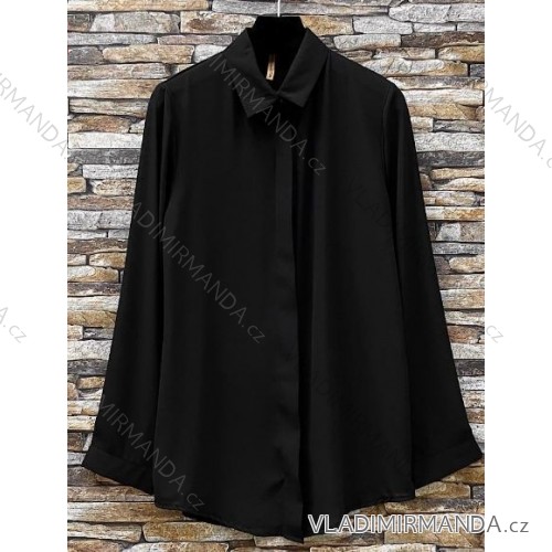 Women's Long Chiffon Short Sleeve Dress (S/M ONE SIZE) ITALIAN FASHION IMWGS231048 black S / M