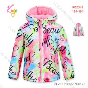 Autumn children's hooded jacket for girls (134-164) KUGO KM9924