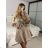 Women's short skirt (S/M ONE SIZE) ITALIAN FASHION IMWAA241121 -   beige -   S / M