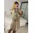 Women's short skirt (S/M ONE SIZE) ITALIAN FASHION IMWAA241121 -   beige -   S / M