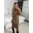 Women's Oversize Long Sleeve Sweater (S/M ONE SIZE) ITALIAN FASHION IMWCA23DH2302 S/M Dark beige