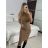 Women's Oversize Long Sleeve Sweater (S/M ONE SIZE) ITALIAN FASHION IMWCA23DH2302 S/M Dark beige
