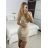 Women's Long Chiffon Short Sleeve Dress (S/M ONE SIZE) ITALIAN FASHION IMWGS231048 -   green khaki -   S/M/L