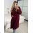 Long women's fleece coat (SML-XL) ITALIAN FASHION IMD211106 -   wine -   M / L