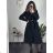 Women's Button Down Fluffy Coat (S/M/L ONE SIZE) ITALIAN FASHION IMD22962 -   black -   L / XL