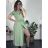 Women's Long Summer Short Sleeve Dress (S/M ONE SIZE) ITALIAN FASHION IMD23430 L/XL růžová fuchsiová