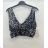 Women's Sleeveless Lace Crop Top (S/M ONE SIZE) ITALIAN FASHION IMPSH233208