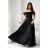 Women's Plus Size (42-46) Long Elegant Party Sleeveless Dress POLISH FASHION PMLBC23265-10 black 36