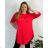 Shirt 3/4 sleeve ladies strip (4XL/5XL ONE SIZE) ITALSKÁ MÓDA IM422026 56/58 black