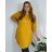 Shirt 3/4 sleeve ladies strip (4XL/5XL ONE SIZE) ITALSKÁ MÓDA IM422026 56/58 black