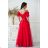 Women's Plus Size (42-46) Long Elegant Party Sleeveless Dress POLISH FASHION PMLBC23265-10 red 34