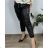Long Sleeve Dress with Pendant Women's Oversized (3XL / 4XL ONE SIZE) ITALIAN FASHION IMWQ2115022 black 50/52