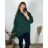Women's Plus Size Long Sleeve Zipper Hooded Sweatshirt (XL/2XLONE SIZE) ITALIAN FASHION IMD23429