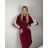 Women's Plus Size Long Warm Long Sleeve Dress (50/52/54 ONE SIZE) ITALIAN FASHION IM424636