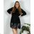 Women's Stand Collar Long Sleeve Knitted Sweater (S/M ONE SIZE) ITALIAN FASHION IMPLI228596 40/42 black