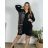 Women's Plus Size Long Pants and Long Sleeve Shirt Set (L/XL/2XL ONE SIZE) POLISH FASHION IMWT23BELLA  black