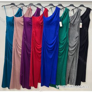 Long elegant party dress, glittering, sleeveless, women's (S/M ONE SIZE) ITALIAN FASHION IM424773-1