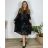 Women's Long Chiffon Short Sleeve Dress (S/M ONE SIZE) ITALIAN FASHION IMWGS231048 black