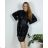 Women's Long Chiffon Short Sleeve Dress (S/M ONE SIZE) ITALIAN FASHION IMWGS231048