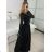 Dress with 3/4-sleeve ladies pocket (uni sl) ITALIAN Fashion IM3181746 black S / M