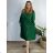 Shirt 3/4 sleeve ladies strip (4XL/5XL ONE SIZE) ITALSKÁ MÓDA IM422FLUFF 3xl / 4xl black