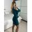 Women's Long Sleeve Dress (S/M ONE SIZE) ITALIAN FASHION IMPBB232L24157 -   black -   S / M