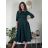 Women's elegant party long sleeve dress (S/M ONE SIZE) ITALIAN FASHION IM322282 black S/M/L