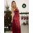 Women's elegant party long sleeve dress (S/M ONE SIZE) ITALIAN FASHION IM322282 -   black -   S / M