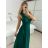 Women's elegant party long sleeve dress (S/M ONE SIZE) ITALIAN FASHION IM322282 -   emerald green -   S / M