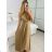 Women's elegant party long sleeve dress (S/M ONE SIZE) ITALIAN FASHION IM322282 -   emerald green -   S / M