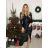 Women's Long Chiffon Short Sleeve Dress (S/M ONE SIZE) ITALIAN FASHION IMWGS231048 -   black -   S / M