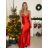 Šaty letní na ramínka dámské (S/M ONE SIZE) ITALSKÁ MÓDA IMPBB22B21841 S/M red