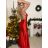 Šaty letní na ramínka dámské (S/M ONE SIZE) ITALSKÁ MÓDA IMPBB22B21841 S/M red