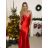 Šaty letní na ramínka dámské (S/M ONE SIZE) ITALSKÁ MÓDA IMPBB22B21841 S/M red