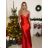 Šaty letní na ramínka dámské (S/M ONE SIZE) ITALSKÁ MÓDA IMPBB22B21841 S/M red