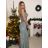 Women's Long Long Sleeve Party Dress (S/M ONE SIZE) ITALIAN FASHION IMM23056 -   turquoise -   S / M