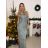 Women's Long Long Sleeve Party Dress (S/M ONE SIZE) ITALIAN FASHION IMM23056 -   turquoise -   S / M