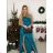Elegant formal dress with straps for women (S / M ONE SIZE) ITALIAN FASHION IM321576 -   Light blue -   S / M