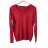 Women's Long Sleeve Knitted Sweater (S/M ONE SIZE) ITALIAN FASHION IMM22FD9073 40/42 wine