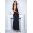 Women's Plus Size (42-46) Long Elegant Party Sleeveless Dress POLISH FASHION PMLBC23265-10 black 40