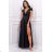 Women's Plus Size (42-46) Long Elegant Party Sleeveless Dress POLISH FASHION PMLBC23265-10 black 52