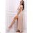 Women's Plus Size (42-46) Long Elegant Party Sleeveless Dress POLISH FASHION PMLBC23265-10 Golden 48